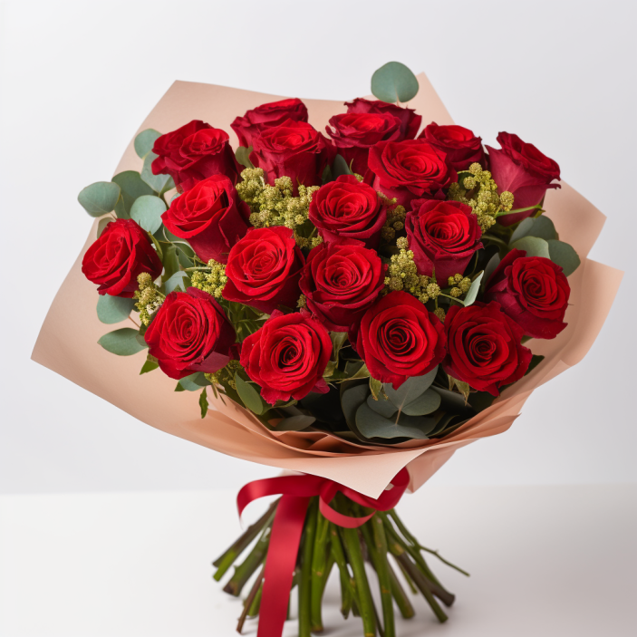 arreglo de 24 rosas